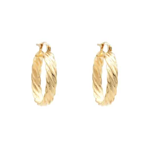 Gold Filled Spiral Hoop Earrings