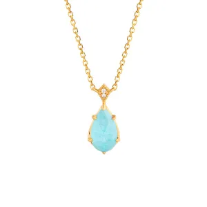 Greece Muse Amazonite Gold Vermeil Necklace
