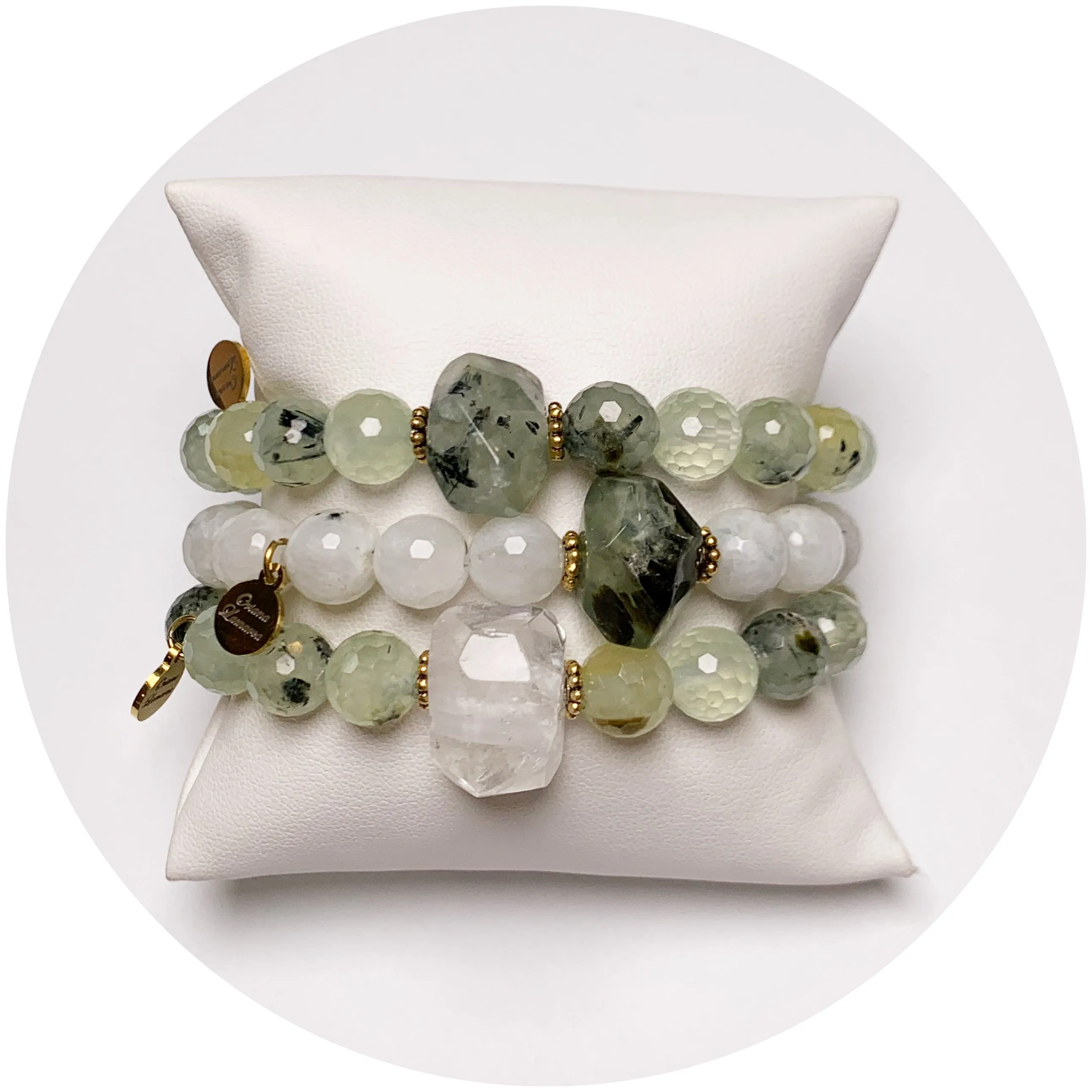 Green Quartz & Moonstone Rock Candy Armparty