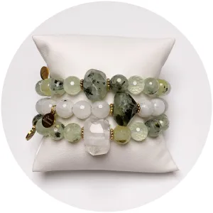 Green Quartz & Moonstone Rock Candy Armparty