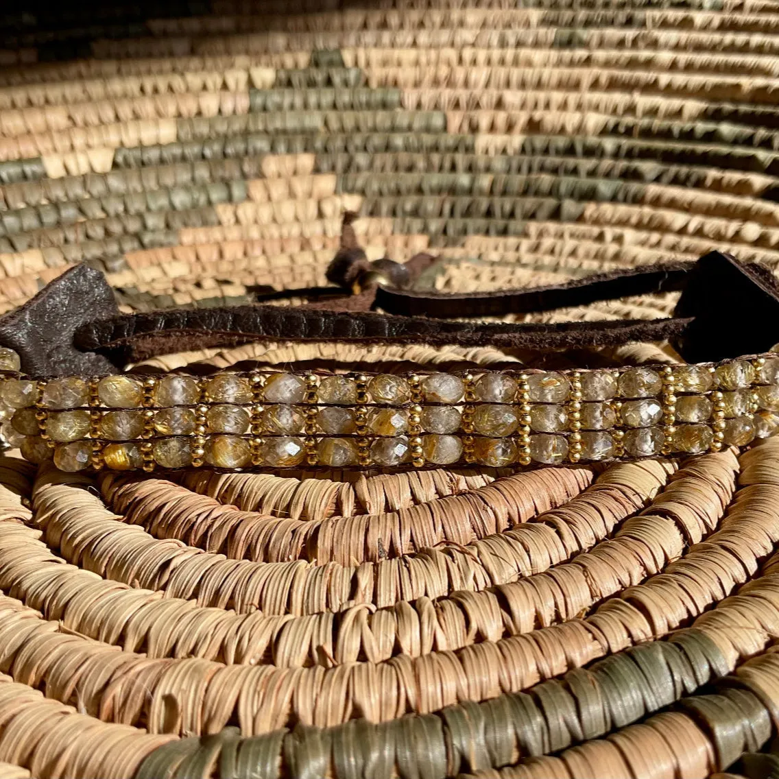 Handmade Citrine Gemstone Beaded Bracelet - Stormie Art Original Jewelry