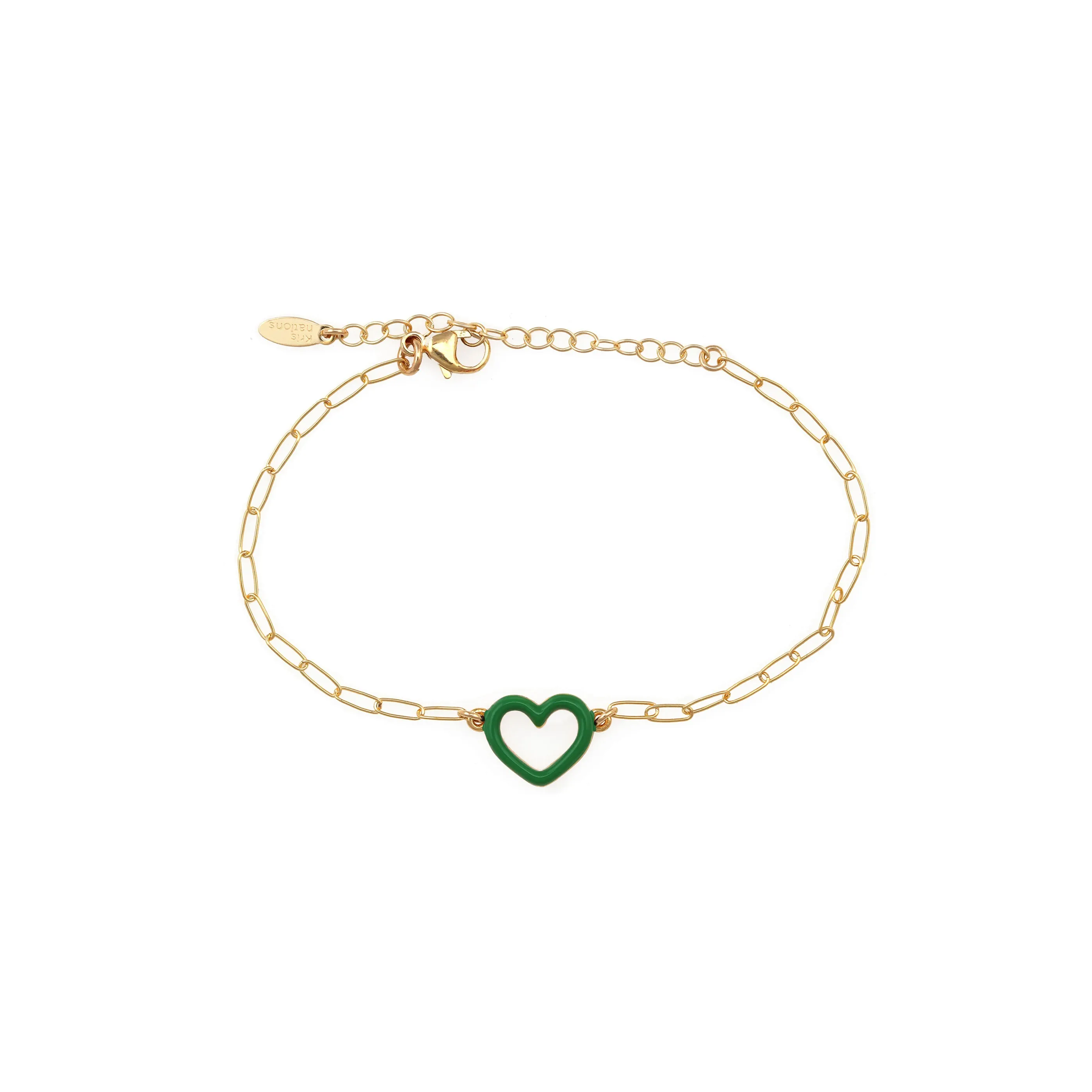 Heart Outline Enamel Bracelet