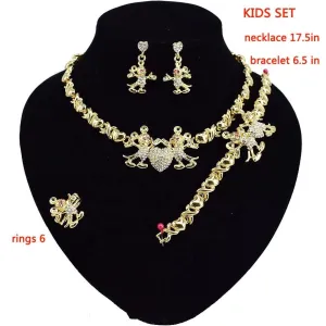Hugs and Kisses XO Kids Necklace Set