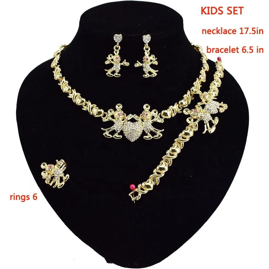 Hugs and Kisses XO Kids Necklace Set
