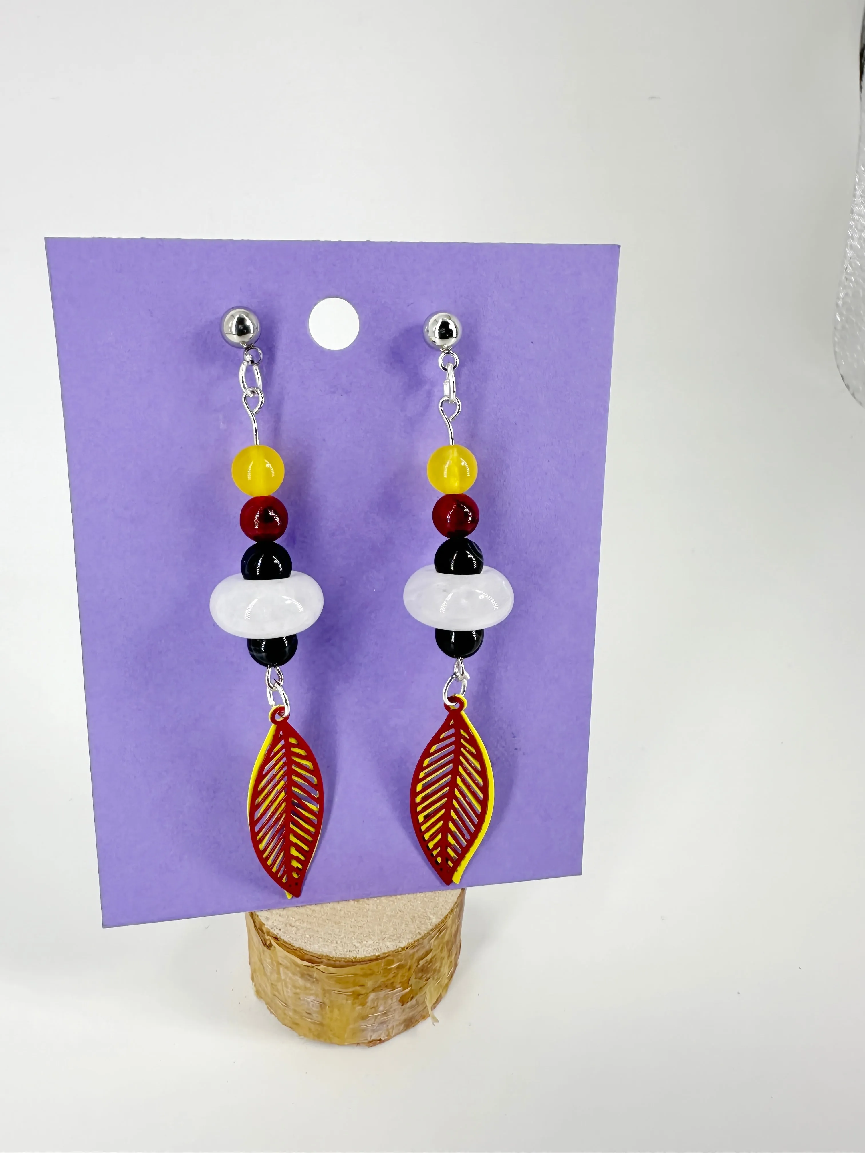 Indigenous Handmade Earrings - Agate & Quartz