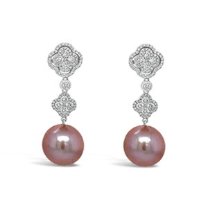 Kasumiga Pearl & Diamond Earrings
