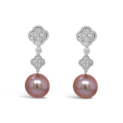 Kasumiga Pearl & Diamond Earrings