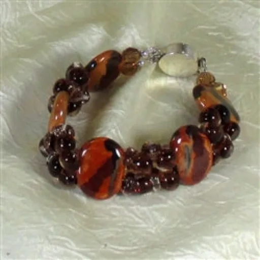 Kazuri Cuff Bracelet in African Sunset Colors