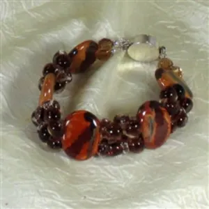 Kazuri Cuff Bracelet in African Sunset Colors