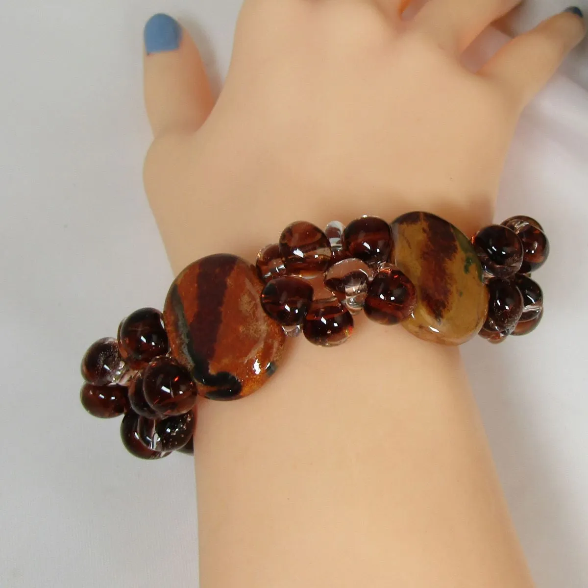 Kazuri Cuff Bracelet in African Sunset Colors