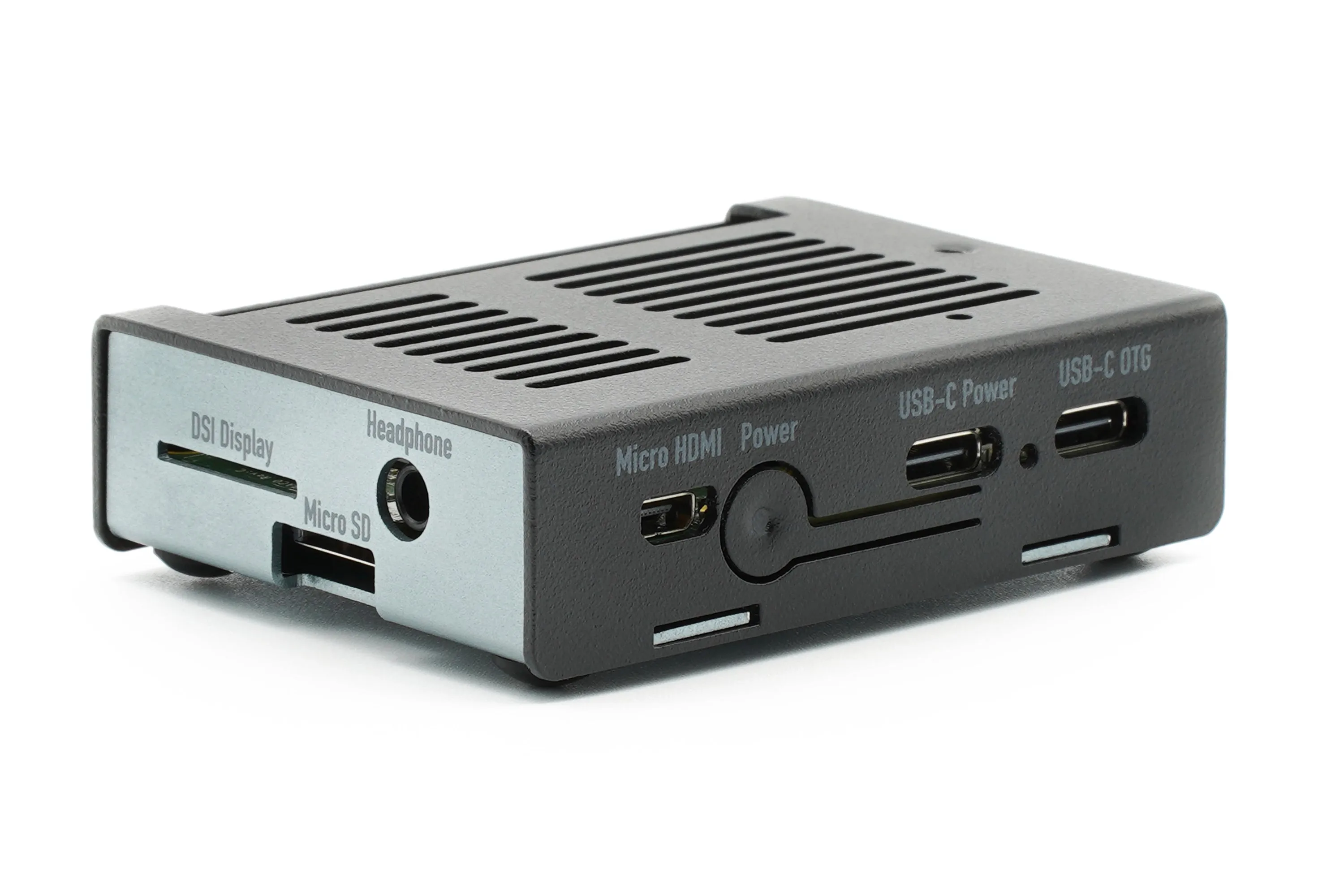 KKSB Coral Dev Board Mini Case with GPIO Access - Black and Gray Aluminium