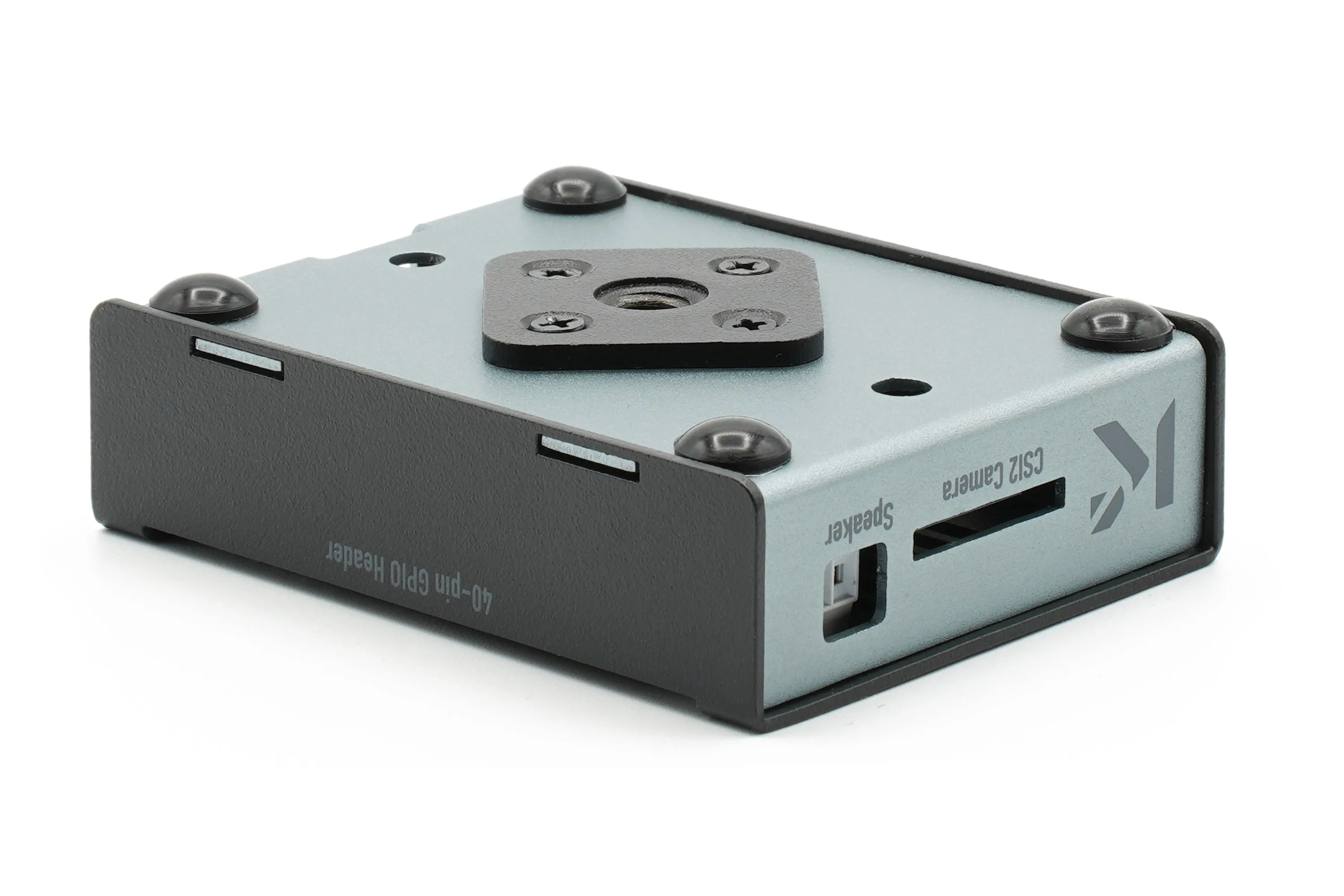 KKSB Coral Dev Board Mini Case with GPIO Access - Black and Gray Aluminium
