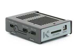 KKSB Coral Dev Board Mini Case with GPIO Access - Black and Gray Aluminium