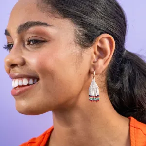 Leta Mini Gold Hoop Fringe Earrings
