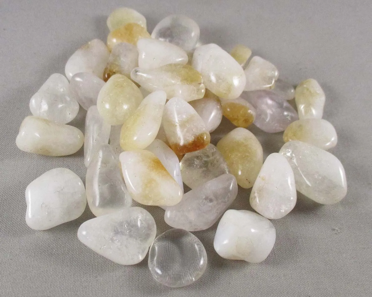 Light Citrine Polished Stones 8pcs J122**