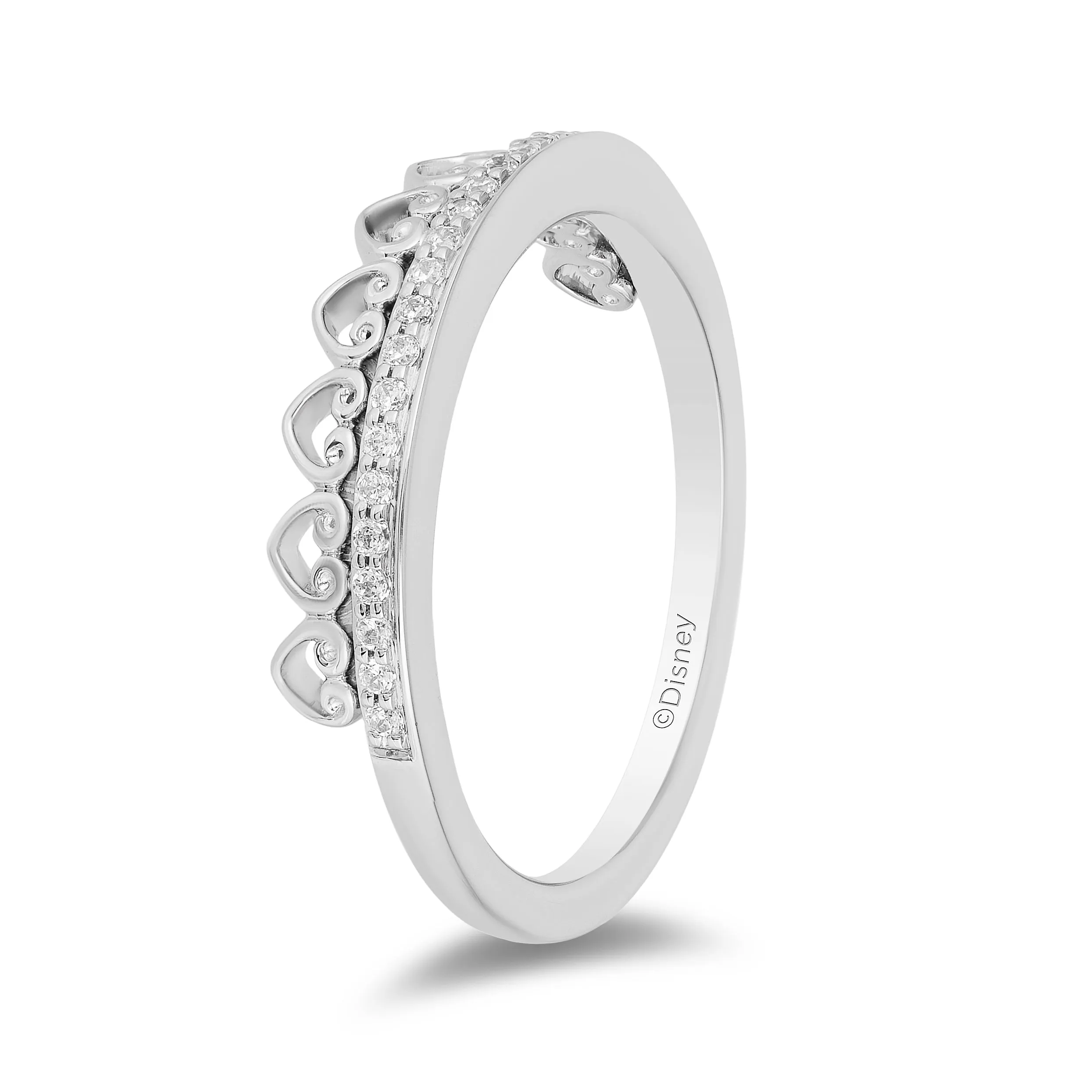 Majestic Princess Tiara Rings with 1/10 cttw Diamonds