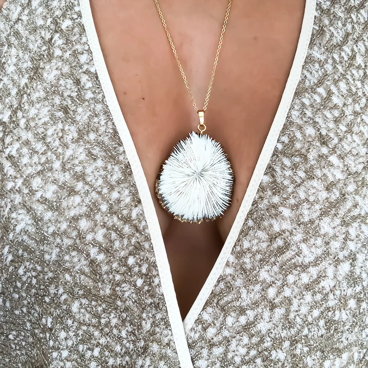 MARJA MUSHROOM CORAL NECKLACE