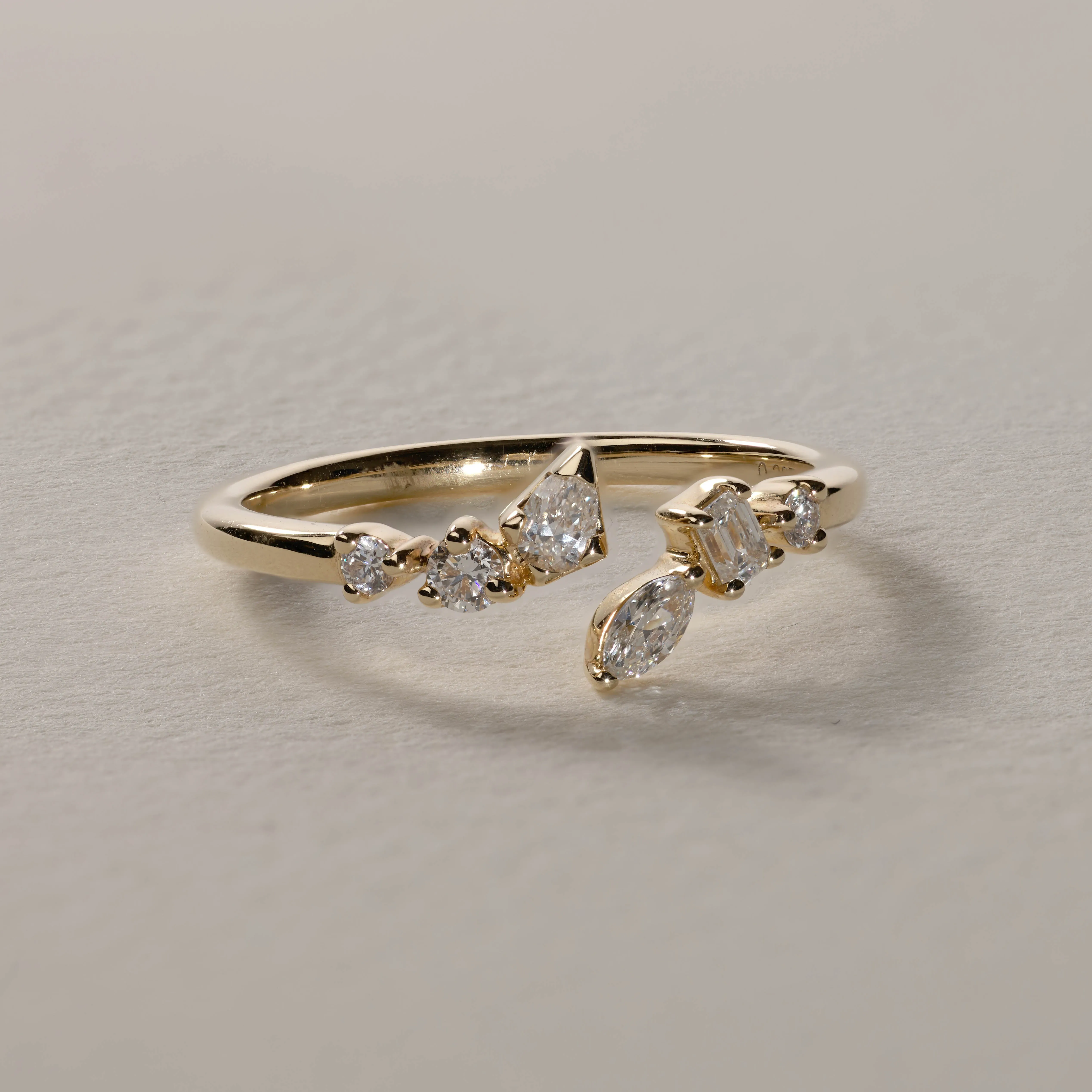 Medley x Dinnara Lab-Grown Diamond 0.25ct Bypass Ring in 10k Gold