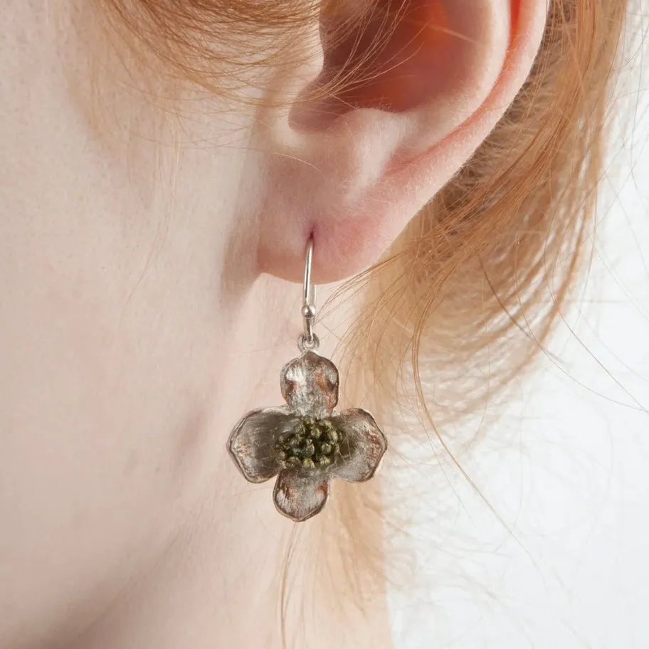 Michael Michaud Dogwood Wire Drop Earrings
