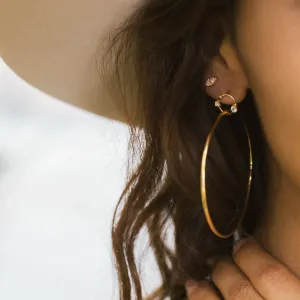 Miley Hoops (Large) - Gold & Silver