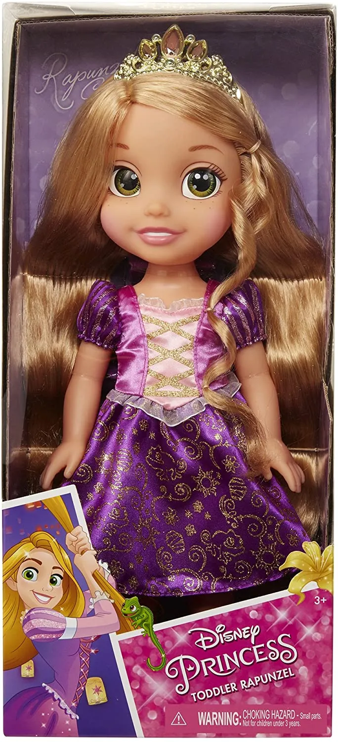My First Disney Princess Sparkle Collection Large Toddler 14" Doll - Rapunzel ,Ariel, Belle, Cinderella
