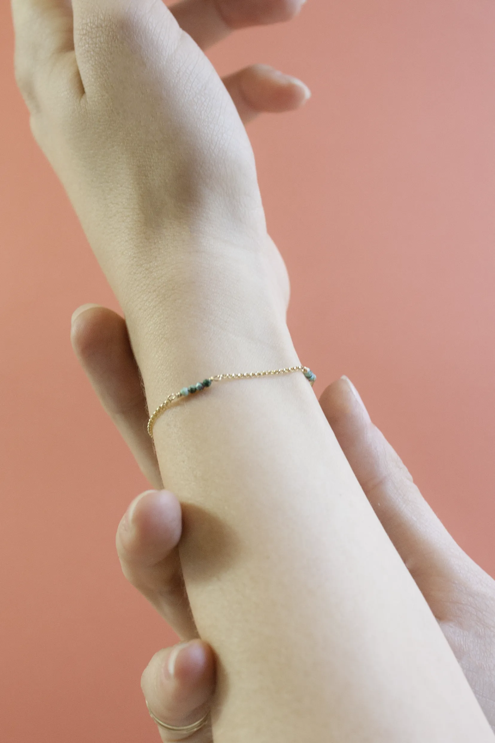 Natural Turquoise Grace Bracelet - 9ct Gold