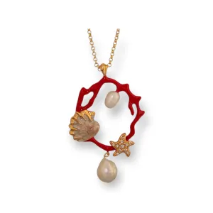 NECKLACE 502 Red color
