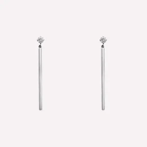 NIGHT OUT DANGLE CLIP-ON EARRINGS IN SILVER