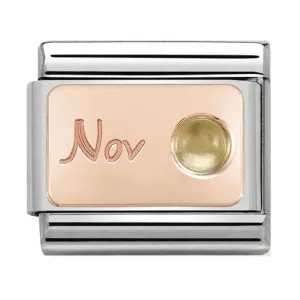 NOMINATION Link Rose Gold and Citrine November