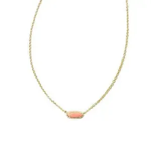 Open Box - Kendra Scott 14K Gold Over Brass Pendant Necklace - Coral Magnesite