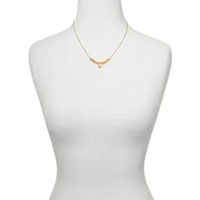 Open Box - Kendra Scott June 14K Gold Over Brass Statement Necklace - Coral Orange