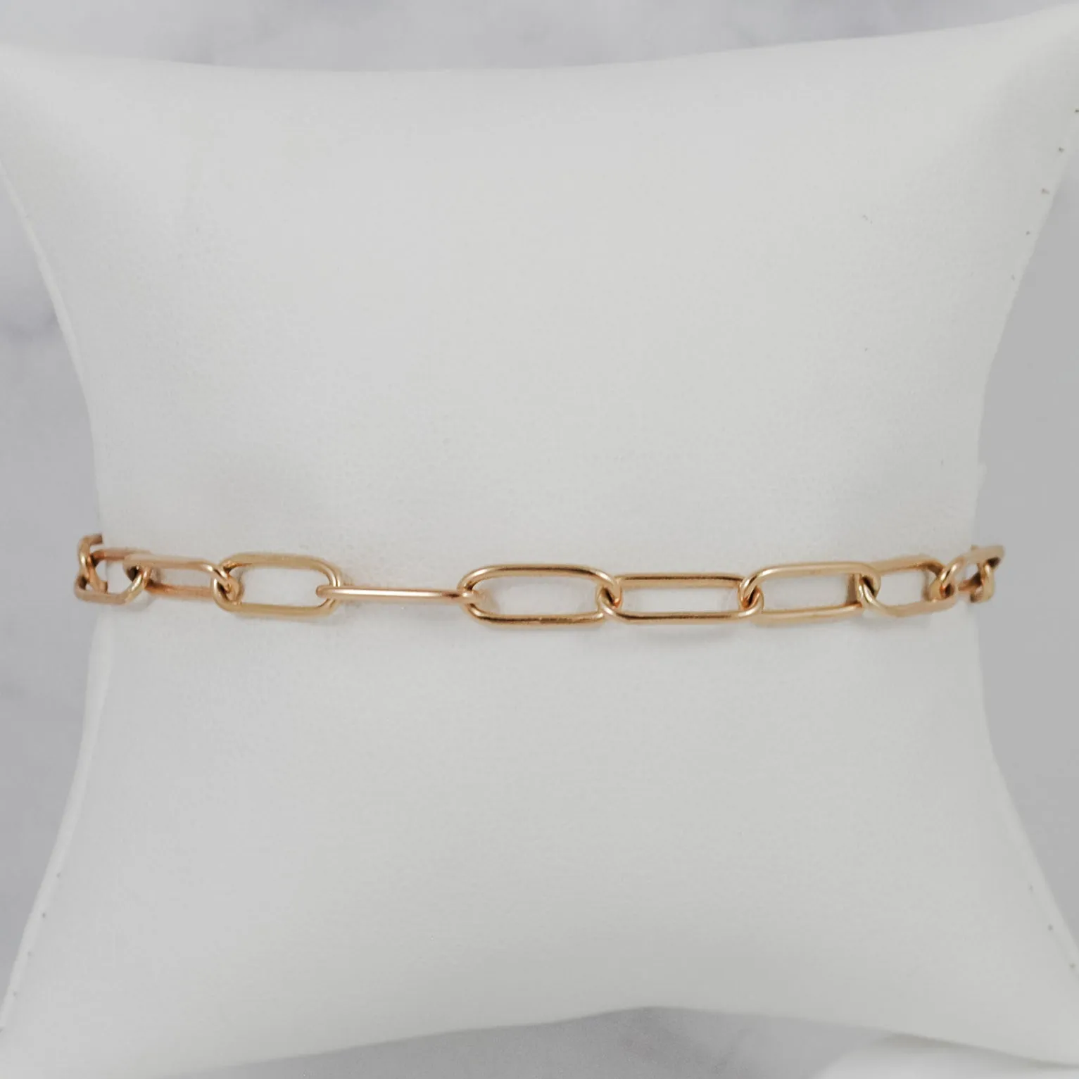 Petite Paperclip Chain Bracelet - gold-filled