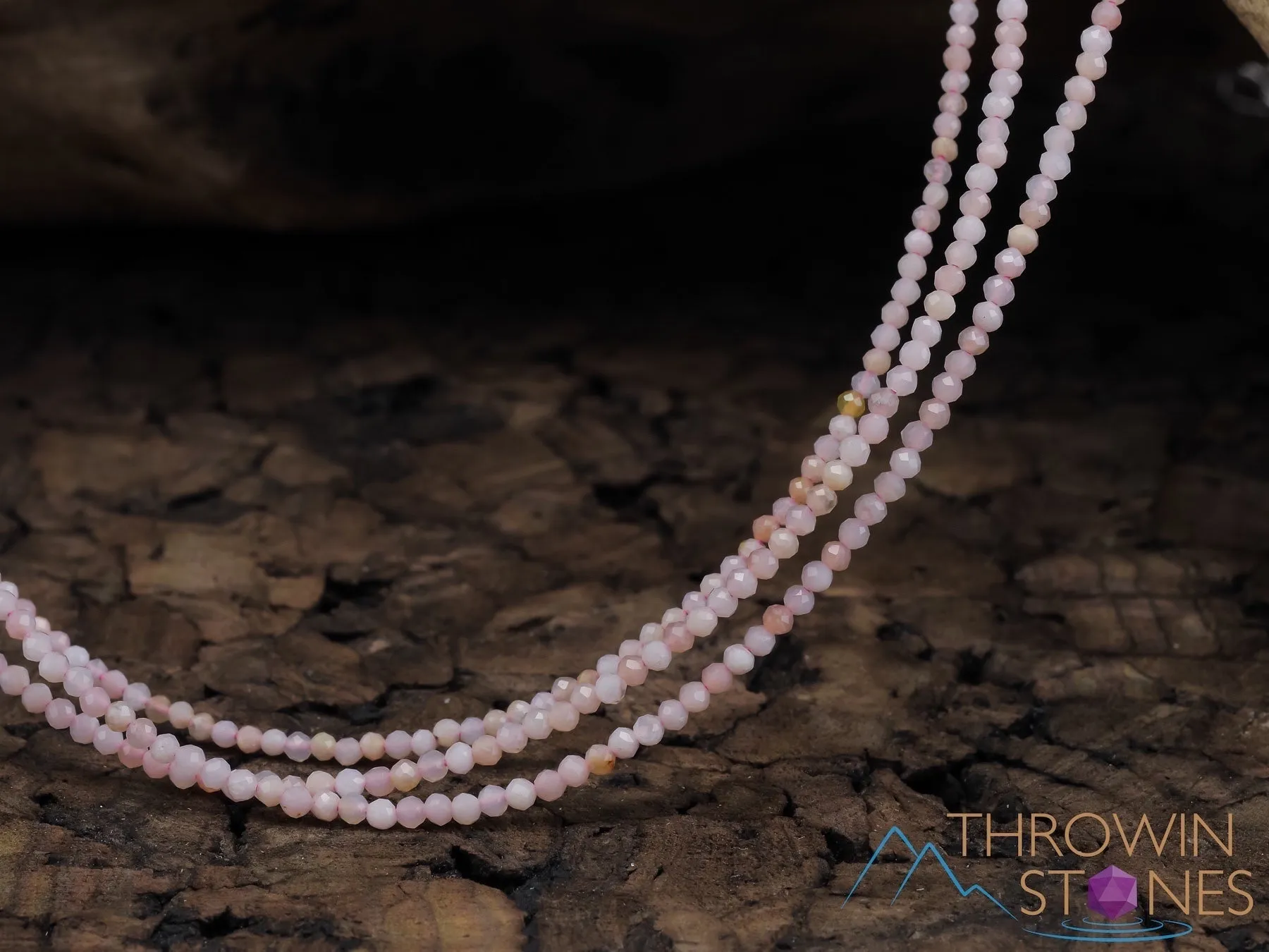Pink CORAL Crystal Necklace, Choker - Faceted Seed Beads - Dainty Crystal Necklace, Beaded Necklace,  Handmade Jewelry, E1583