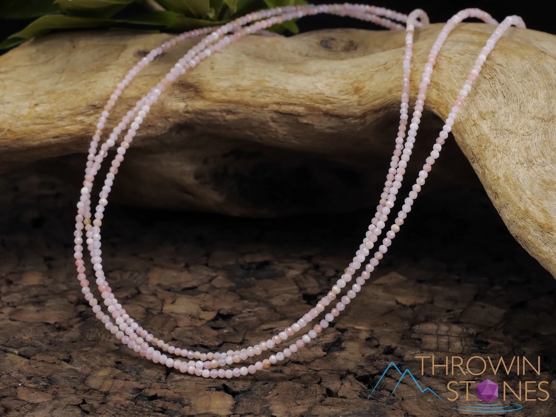 Pink CORAL Crystal Necklace, Choker - Faceted Seed Beads - Dainty Crystal Necklace, Beaded Necklace,  Handmade Jewelry, E1583