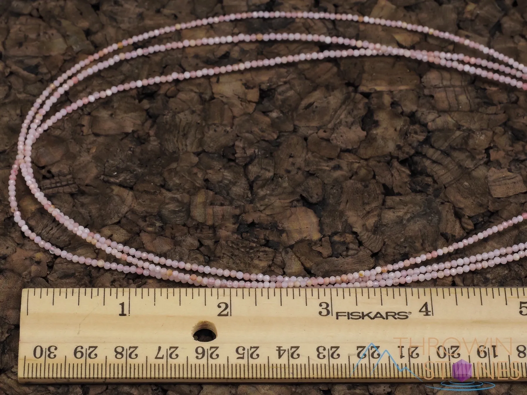 Pink CORAL Crystal Necklace, Choker - Faceted Seed Beads - Dainty Crystal Necklace, Beaded Necklace,  Handmade Jewelry, E1583