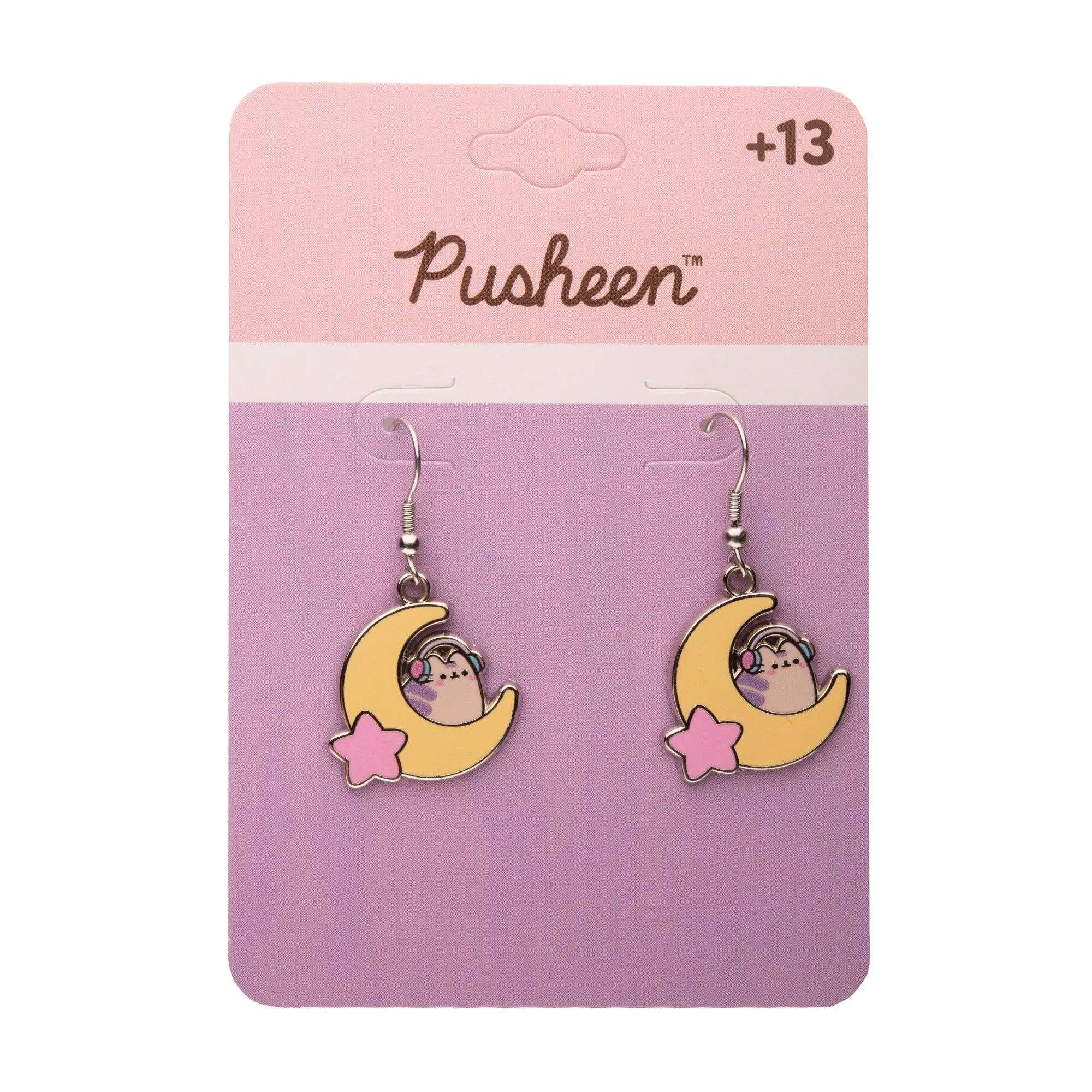 Pusheen  Gamer Moon Dangle Earrings