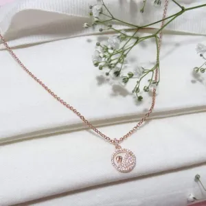 Radiant Rose Gold Swan Pendant Necklace