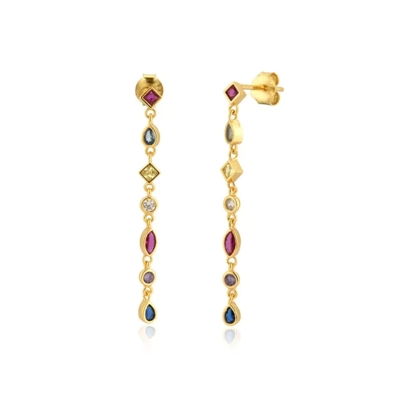 Rainbow Cross Zircon Bejeweled Jewelry Collection