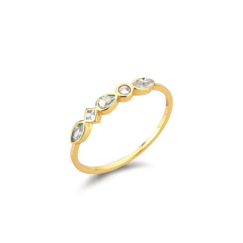 Rainbow Cross Zircon Bejeweled Jewelry Collection
