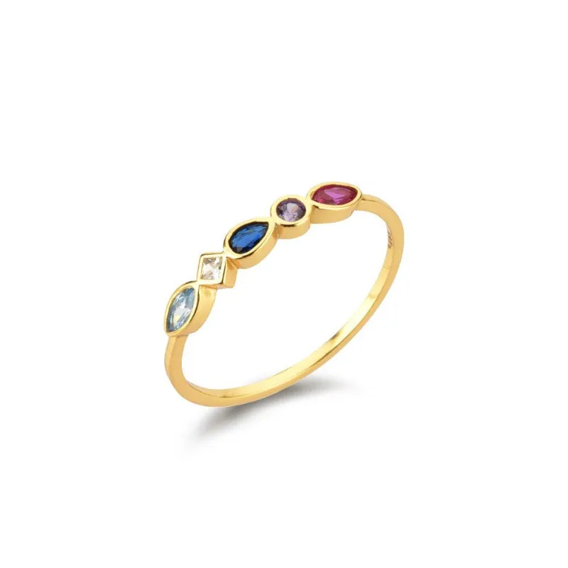 Rainbow Cross Zircon Bejeweled Jewelry Collection