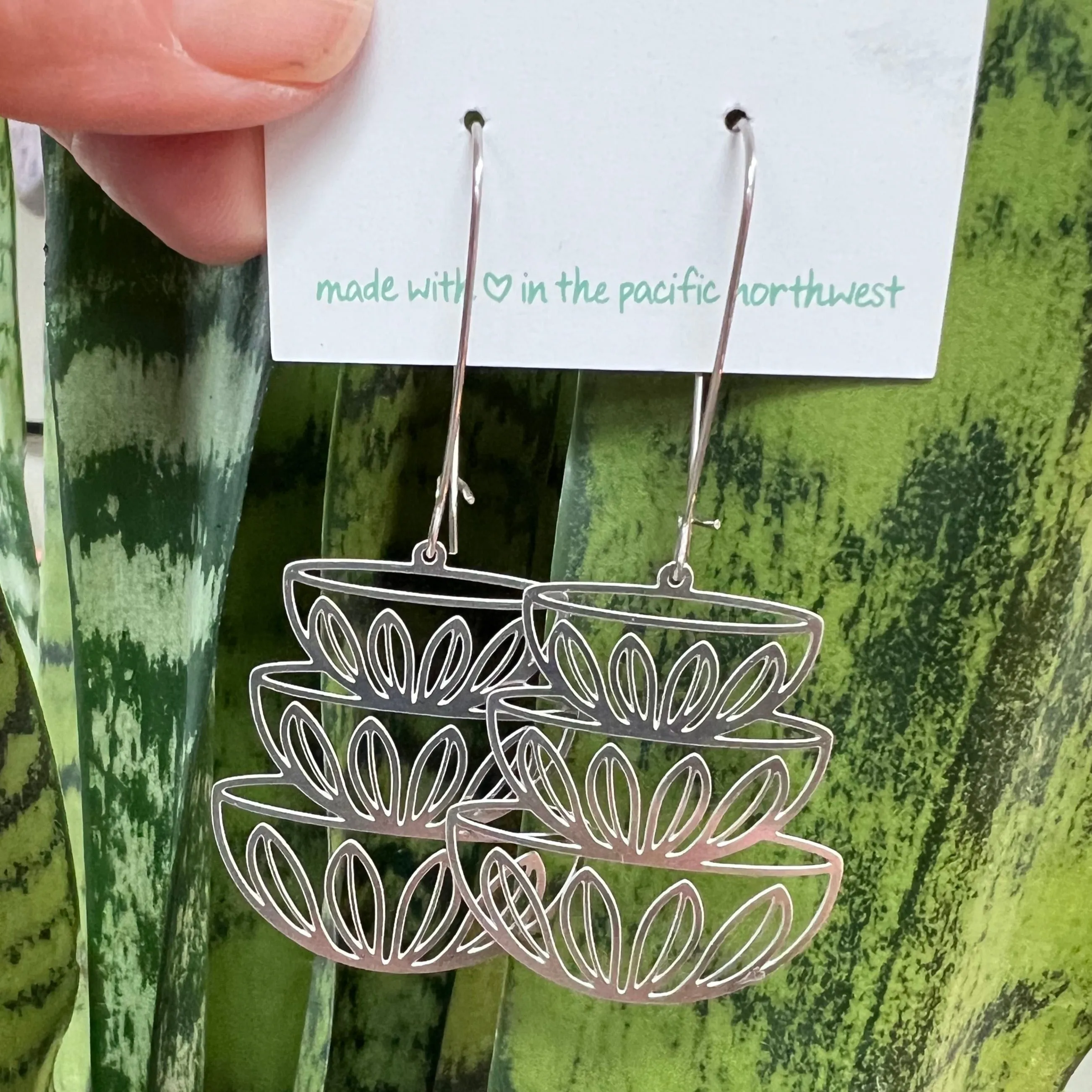 Retro Stacked Bowls Earrings