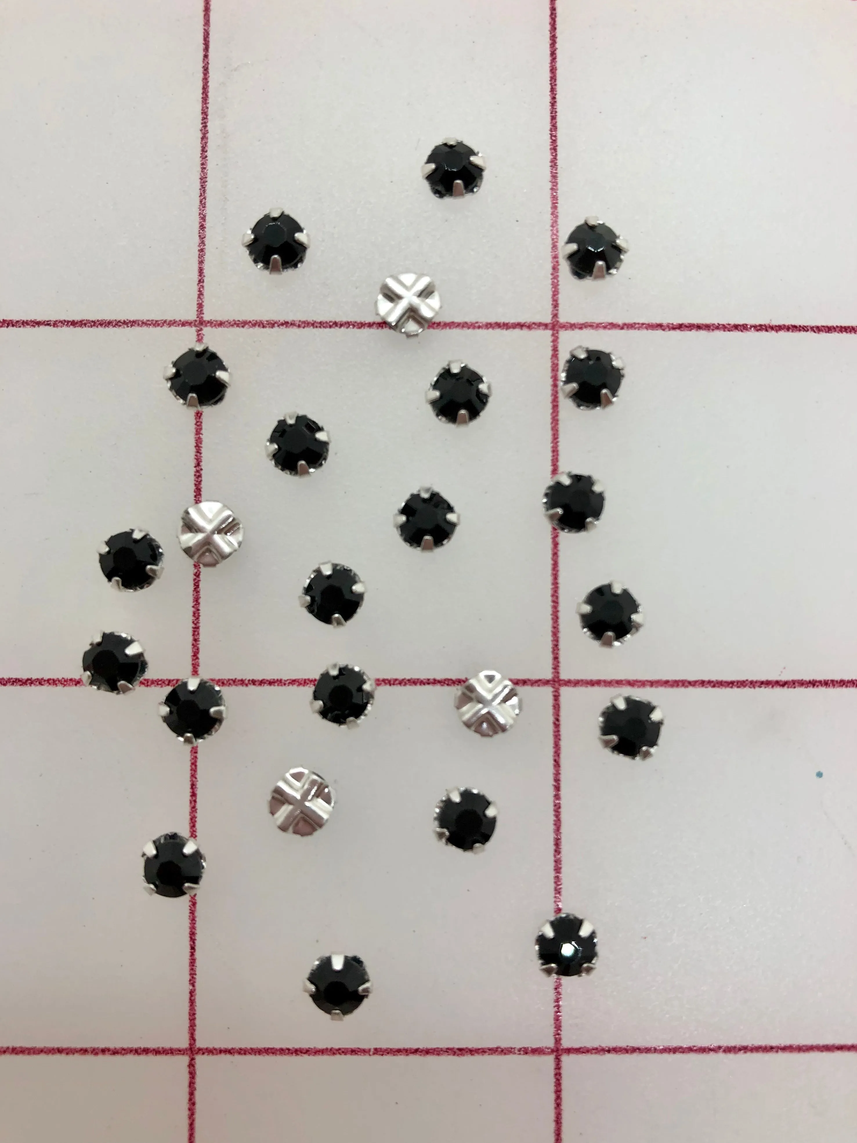 Rhinestones - 16SS Swarovski Rose Montees Jet
