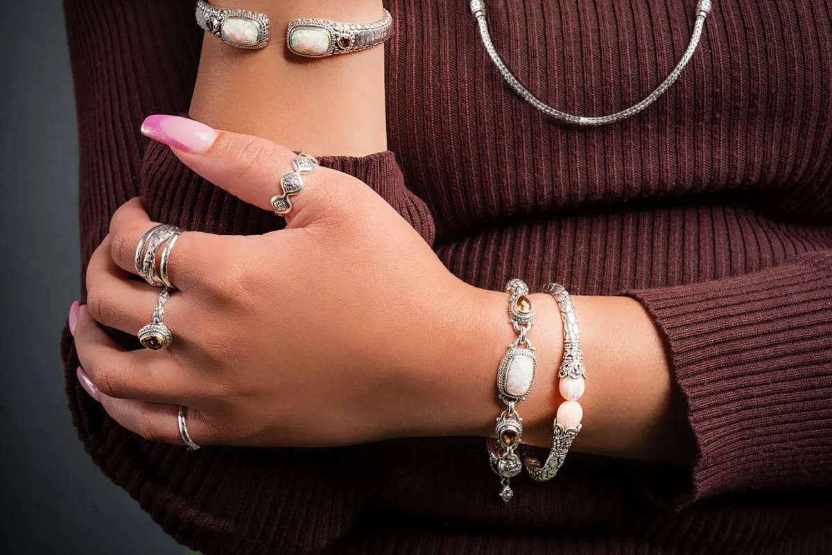 Rise Above Bracelet II™ in Peaches & Cream Simulated Opal