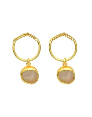 Rose Chain Hoops
