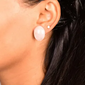 Rose Quartz Stud Earrings
