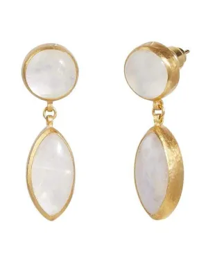 Rune Moonstone Drop Earrings