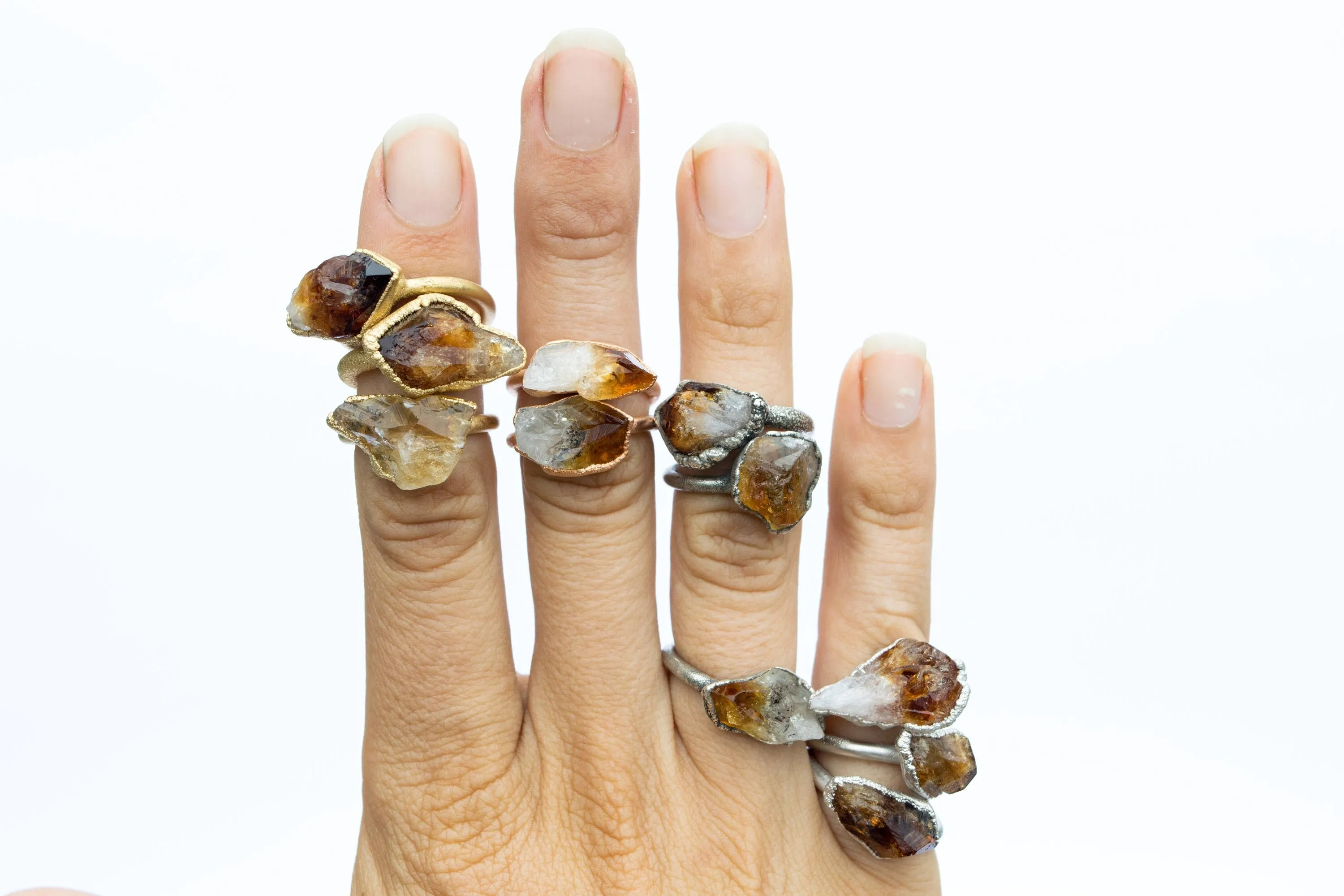 SALE Rough Citrine ring | Natural citrine ring