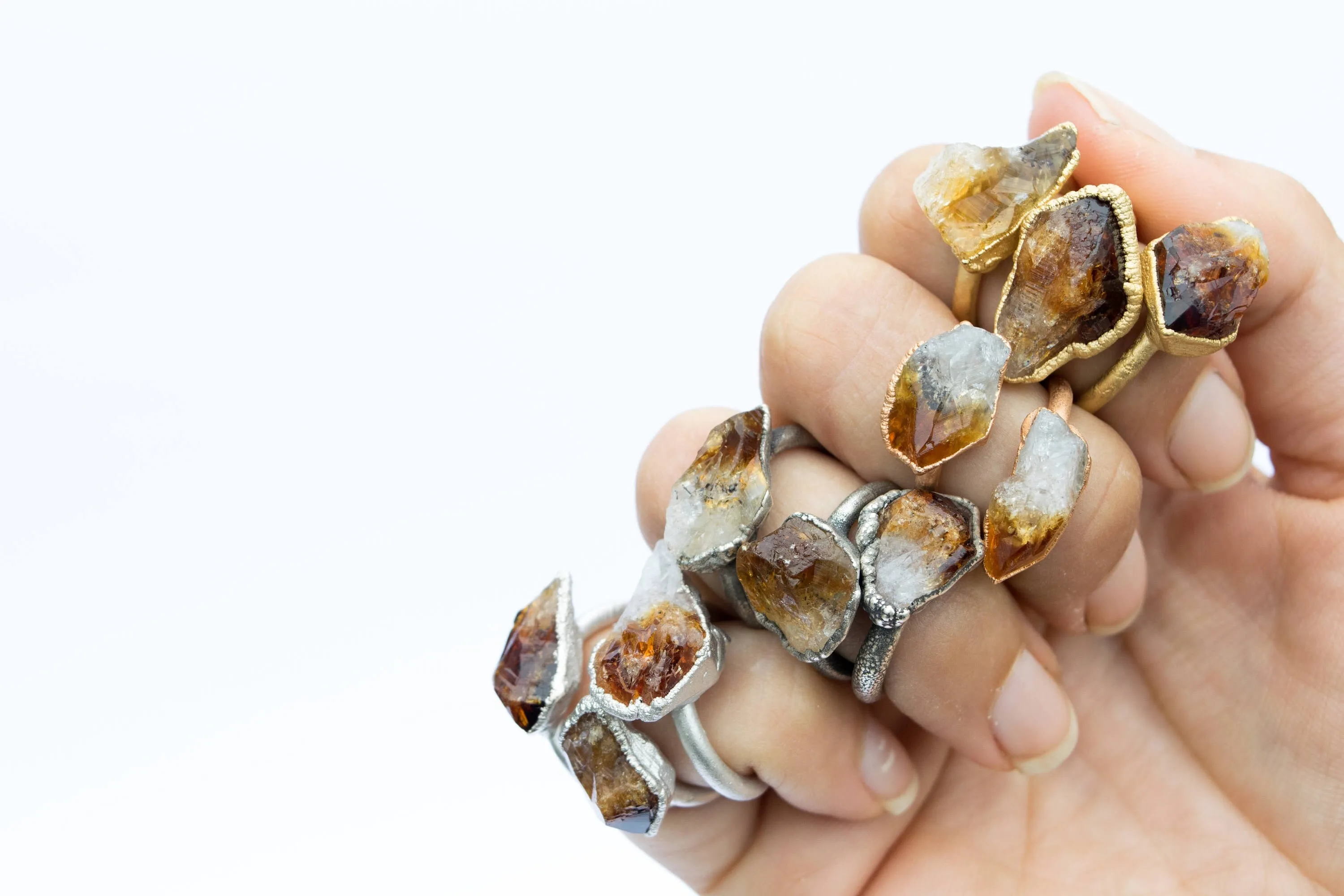 SALE Rough Citrine ring | Natural citrine ring
