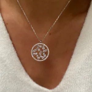 Scattered - Necklace with princess cut zircon stones