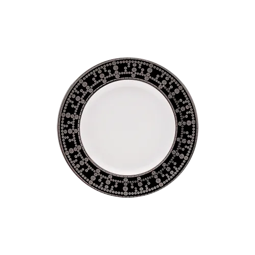 Set of 2 Bread and Butter Plates Tiara black platinum